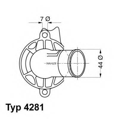 WAHLER 428187D Термостат, охлаждающая жидкость