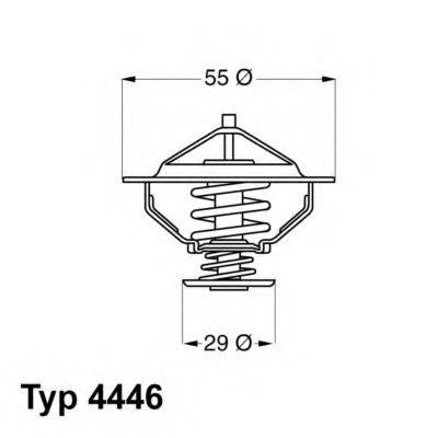 WAHLER 444683D Термостат, охлаждающая жидкость