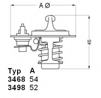 WAHLER 349888D Термостат, охлаждающая жидкость