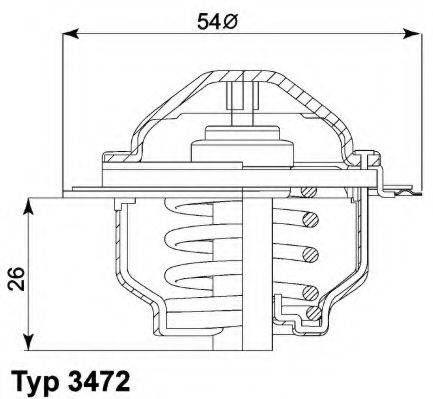 WAHLER 347287D Термостат, охлаждающая жидкость