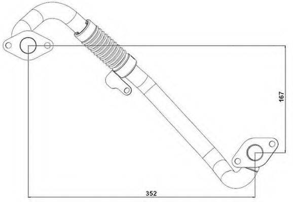 WAHLER 665104D Трубка, клапан возврата ОГ