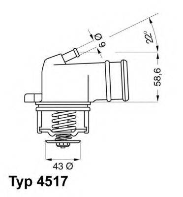 WAHLER 451787D Термостат, охлаждающая жидкость