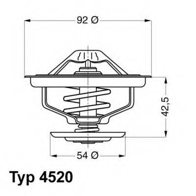 WAHLER 452080D Термостат, охлаждающая жидкость