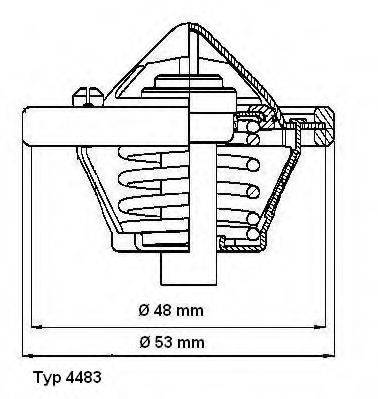 WAHLER 448382D Термостат, охлаждающая жидкость