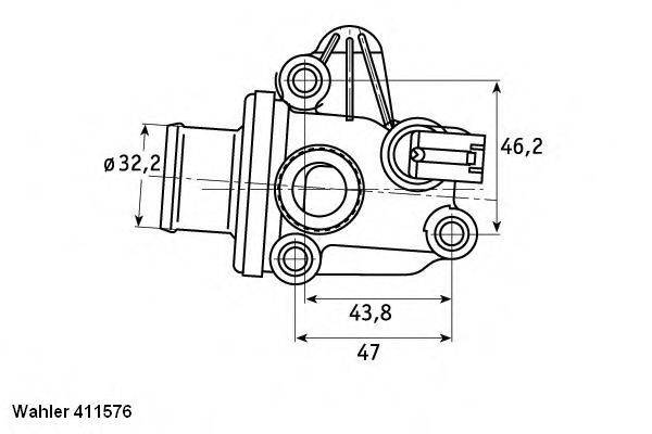 WAHLER 41157687D Термостат, охлаждающая жидкость