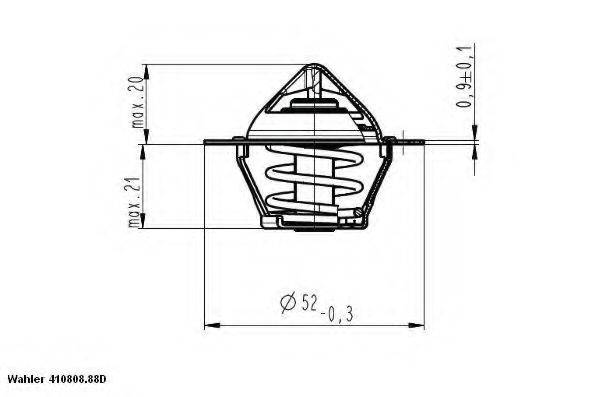 WAHLER 41080888D Термостат, охлаждающая жидкость