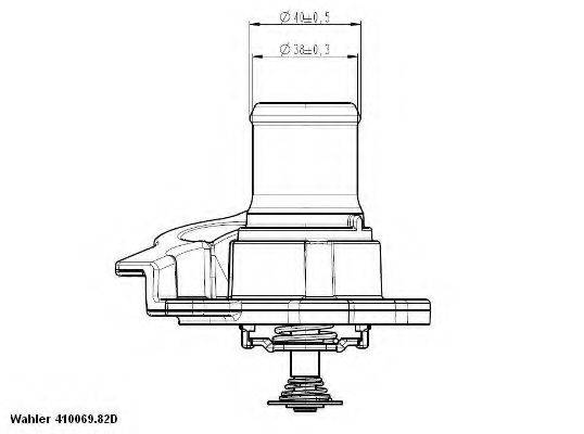 WAHLER 41093782D Термостат, охлаждающая жидкость