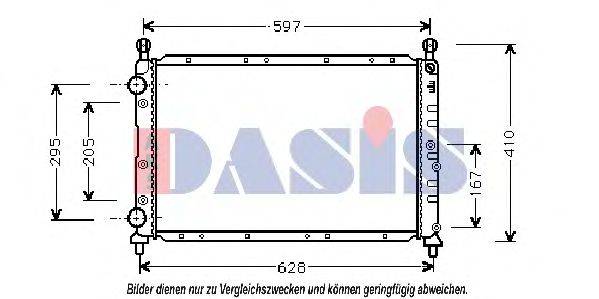 AKS DASIS 010290N Радиатор, охлаждение двигателя