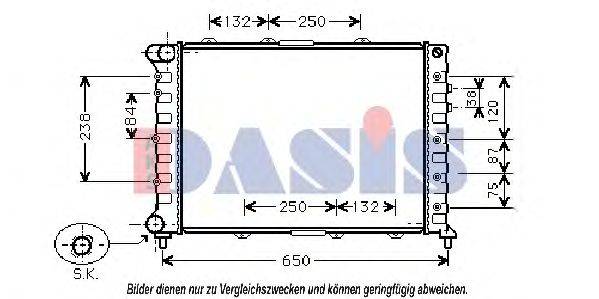 AKS DASIS 010330N Радиатор, охлаждение двигателя