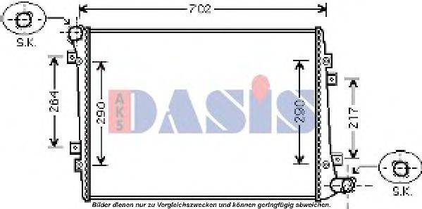 AKS DASIS 040029N Радиатор, охлаждение двигателя