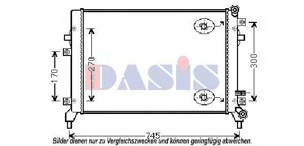 AKS DASIS 040044N Радиатор, охлаждение двигателя