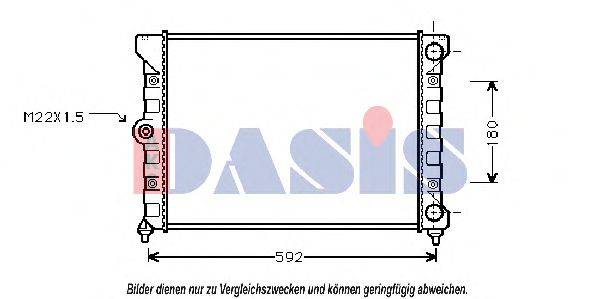 AKS DASIS 040780N Радиатор, охлаждение двигателя