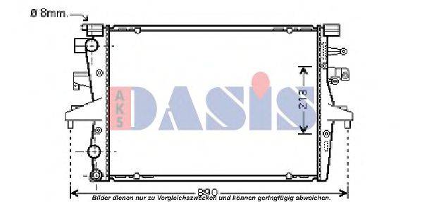 AKS DASIS 041007N Радиатор, охлаждение двигателя