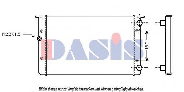 AKS DASIS 041230N Радиатор, охлаждение двигателя