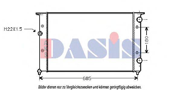 AKS DASIS 041350N Радиатор, охлаждение двигателя