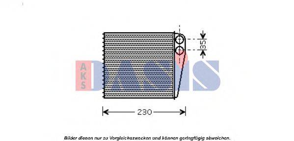 AKS DASIS 049007N Теплообменник, отопление салона