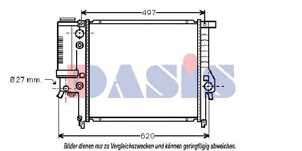 AKS DASIS 050016N Радиатор, охлаждение двигателя