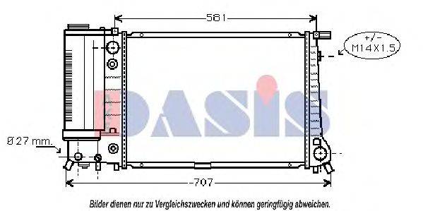AKS DASIS 050018N Радиатор, охлаждение двигателя