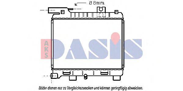 AKS DASIS 050580N Радиатор, охлаждение двигателя