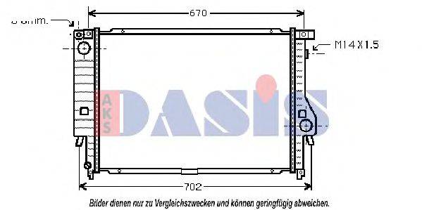 AKS DASIS 050750N Радиатор, охлаждение двигателя