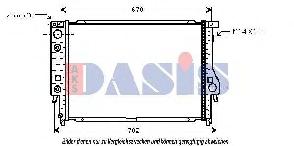 AKS DASIS 050760N Радиатор, охлаждение двигателя