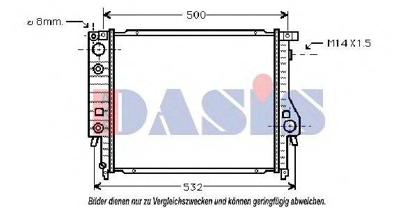 AKS DASIS 050810N Радиатор, охлаждение двигателя