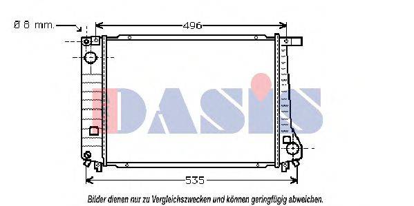 AKS DASIS 051470N Радиатор, охлаждение двигателя