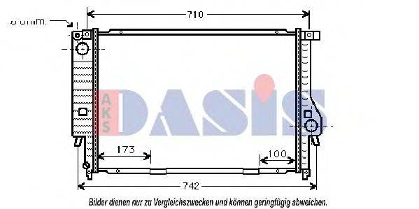 AKS DASIS 051680N Радиатор, охлаждение двигателя