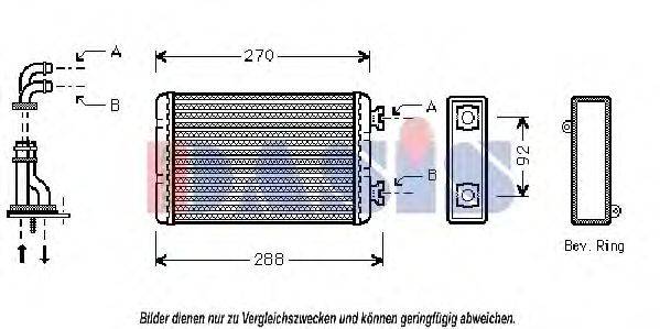 AKS DASIS 059050N Теплообменник, отопление салона
