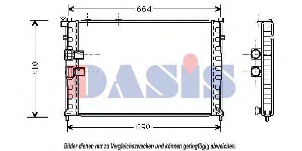 AKS DASIS 060012N Радиатор, охлаждение двигателя