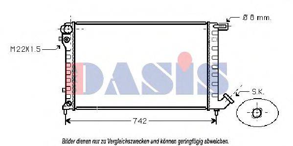 AKS DASIS 060016N Радиатор, охлаждение двигателя