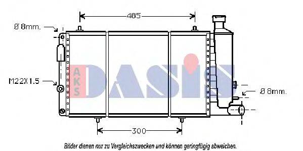 AKS DASIS 060540N Радиатор, охлаждение двигателя