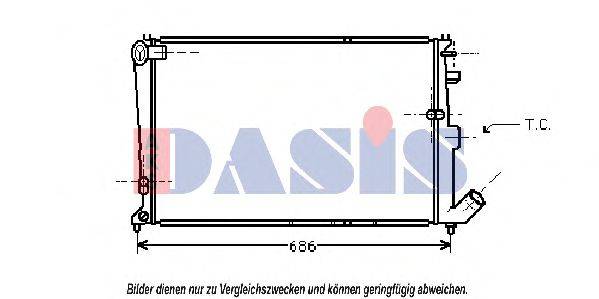 AKS DASIS 060670N Радиатор, охлаждение двигателя
