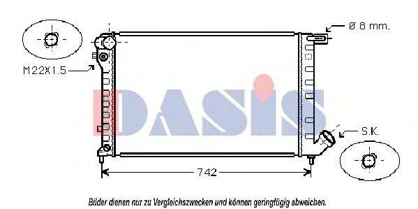 AKS DASIS 060890N Радиатор, охлаждение двигателя