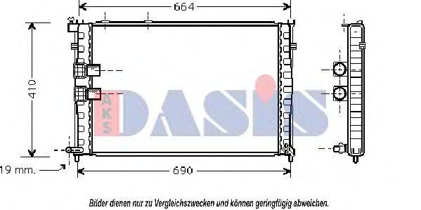AKS DASIS 060980N Радиатор, охлаждение двигателя