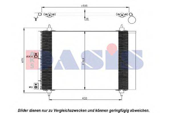 AKS DASIS 062014N Конденсатор, кондиционер