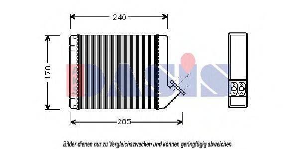 AKS DASIS 069120N Теплообменник, отопление салона