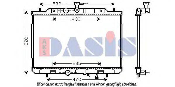 AKS DASIS 070148N Радиатор, охлаждение двигателя