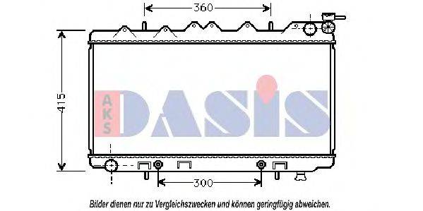 AKS DASIS 070180N Радиатор, охлаждение двигателя