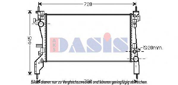 AKS DASIS 080101N Радиатор, охлаждение двигателя