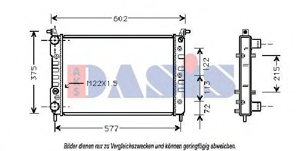AKS DASIS 081470N Радиатор, охлаждение двигателя