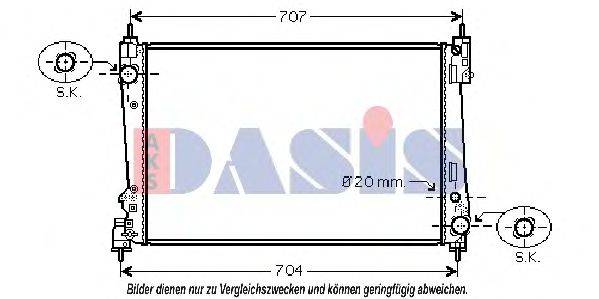 AKS DASIS 082038N Радиатор, охлаждение двигателя