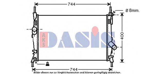 AKS DASIS 090075N Радиатор, охлаждение двигателя