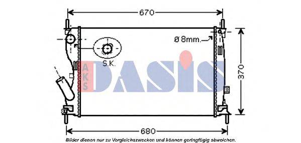 AKS DASIS 090106N Радиатор, охлаждение двигателя