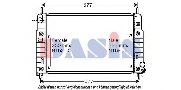 AKS DASIS 090720N Радиатор, охлаждение двигателя