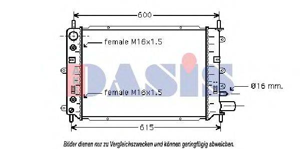 AKS DASIS 090810N Радиатор, охлаждение двигателя