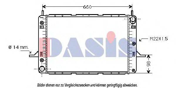 AKS DASIS 091420N Радиатор, охлаждение двигателя