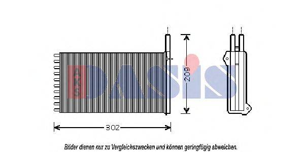 AKS DASIS 099190N Теплообменник, отопление салона