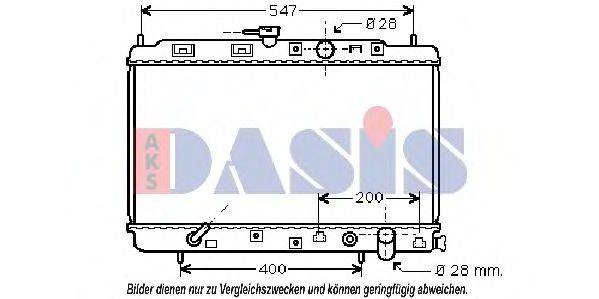 AKS DASIS 100018N Радиатор, охлаждение двигателя