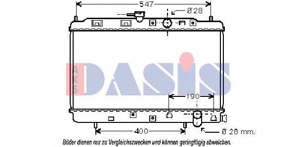 AKS DASIS 100021N Радиатор, охлаждение двигателя